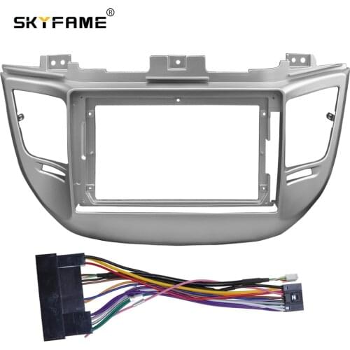 SKYFAME Car Frame Cable For HYUNDAI TUSCON IX35 2015-2018 Screen Audio Dash Panel Frame Fascia