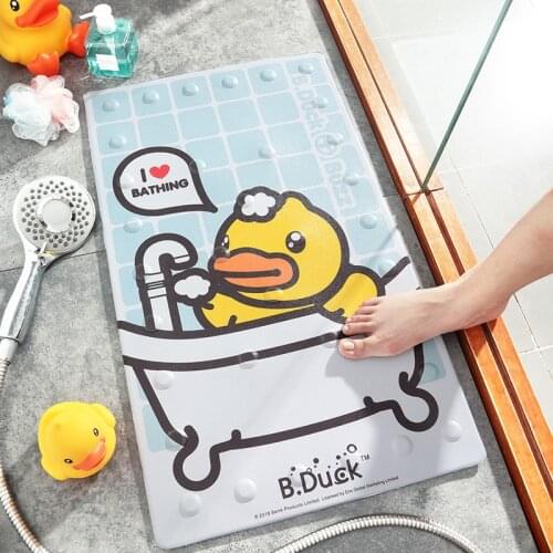 4 colors Super cute genuine small yellow duck home bathroom mat Bathroom shower room cartoon non-slip mat Childrens bath mat