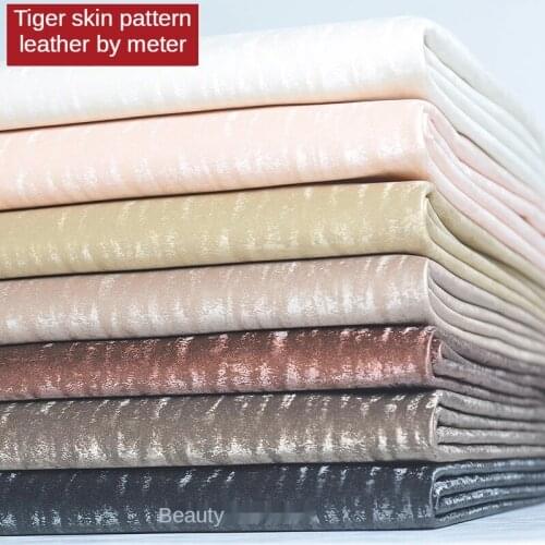 Tiger Skin Pattern Faux Leather Fabric By The Meter Per for Furniture Sofa Cover Chair Background Wall Upholstery Sewing Soft Pu