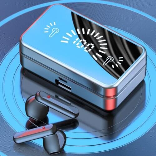 Tws fone tws 5.1 Earphones Mirror Stereo Sports Waterproof tws Wireless Headphones 2000mAh Charging Box With Mic