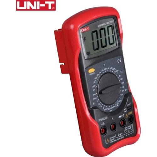 UNI-T UT51 Standard Digital Multimeters Resistance Measurement DC/AC Voltmeter Ammeter Ohmmeter Tester LCD Backlight