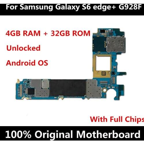 EU Version For Samsung Galaxy S6 edge plus G928F Motherboard Original MainBoard Unlocked With Chips IMEI Android OS