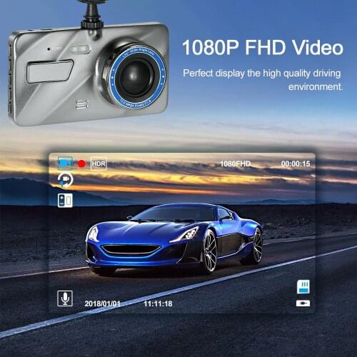 4" Dual Lens Dashcam DVR Car DVRs Dash Cam Registrar Auto Camera Video Recorder Camcorder Night Vision / Loop Recording
