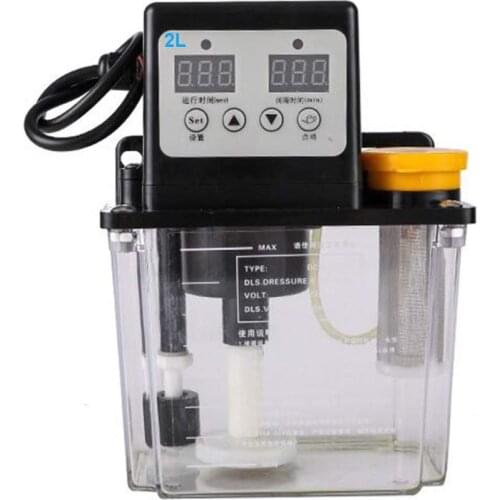 1PC 220V 2L 2 Liters Lubricant Pump Automatic Lubricating Oil Pump CNC Electromagnetic Lubrication Pump Lubricator
