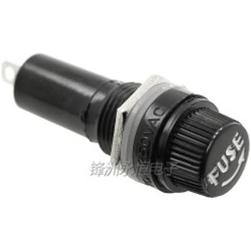 10pcs/lot 6*30mm glass fuse holders 6x30 black insurance tube socket fuse holder for 6*30 insurance Panel Mount Fuse Holder Rate