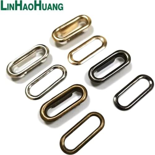 200pcs/lot 1inch 25mm Nickle/Black nickle/Bronze/gold Purse Grommets with Washers Nickle/Black nickle Oval Eyelet Grommets+tools
