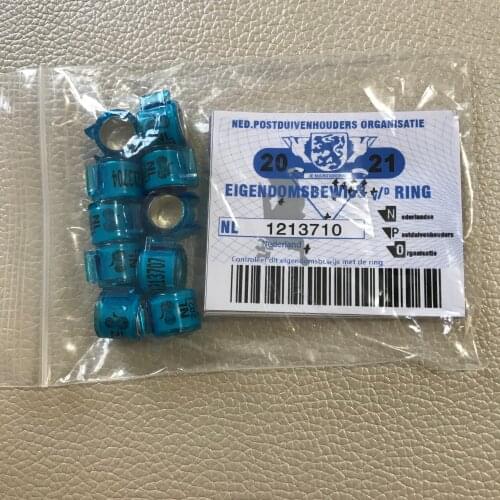 2021 NL Pigeon ring with cards Bird RINGS 10PCS/lOT