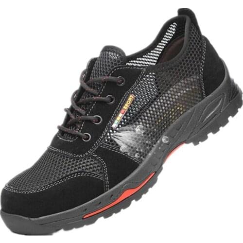 2021 New Labor Insurance Shoes Steel Toe Caps Summer Breathable Deodorant Lightweight Anti-mite Stab Leisure Safety Site Shoes