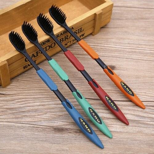 4pcs Good Nano Soft toothbrush Nano Bamboo Anion Charcoal Health Adult Toothbrush High Quality
