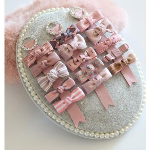 5Pcs/Set Cute Baby Hair Clips Bows Striped Leopard Printed Kids Girl Hairpins Princess Children Barrettes Baby Hair Accessories