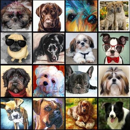 5D Diamond Painting Mosaic Labrador Dog Full Square Round Drill Diamond Embroidery Pet Cute Dog Animal Cross Stitch Kit Wall Art