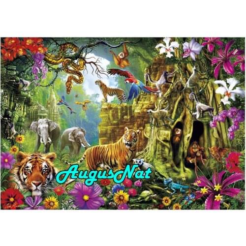 Zoo diamond painting animals daimond mosaic elephant diamant borderie tiger puzzle picture flowers diamont embroidery stickers