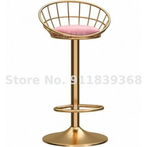 Bar Chair Lift Bar Rotation Beauty Luxury Nordic Modern Simple Home Front Cashier High Footed Stool