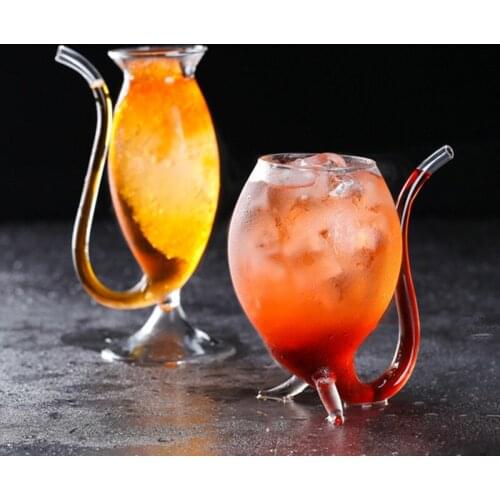 Vampire cup Nordic creative straw glass cup vampire cup personality wine glass molecular cocktail glass