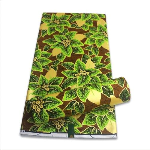 Hot Selling Bronzing Ankara Fabric African Wax Print Gold Printing Cotton Fabric Ghana Nigerian Pagne Batik Wax Materials YT-38
