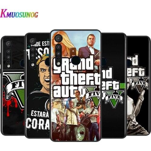 Grand Theft AutoV Game For Motorola G9 G8 G Stylus Power One Fusion Hyper Edge E7 E6 5G Plus Play Lite Silicone Phone Case