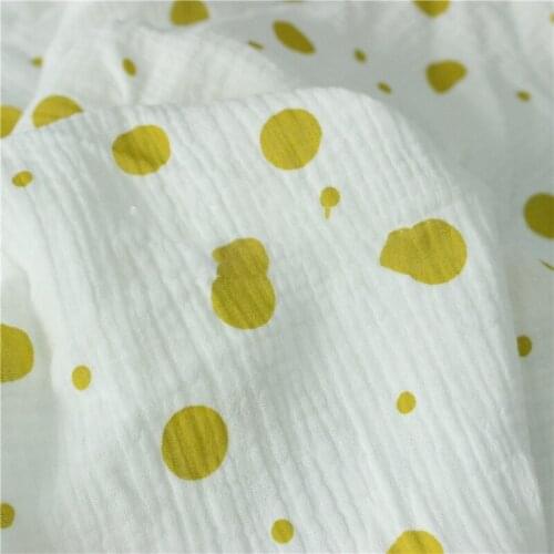 Dots Printed Cotton Fabric DIY Handcraft Sewing Cloth Crepe Fabric For Dress Garments Pillow Curtain Breathable Comfortable