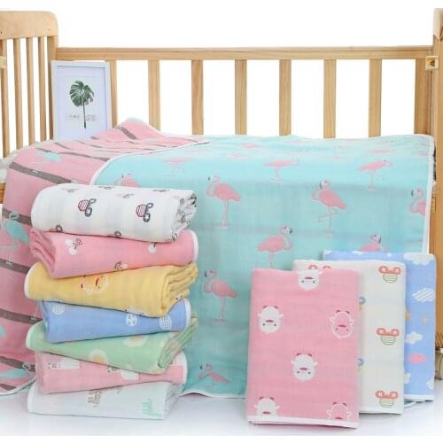Imebaby baby blanket 110 * 110cm six-layer cotton muslin newborn cover blanket child bedding blanket