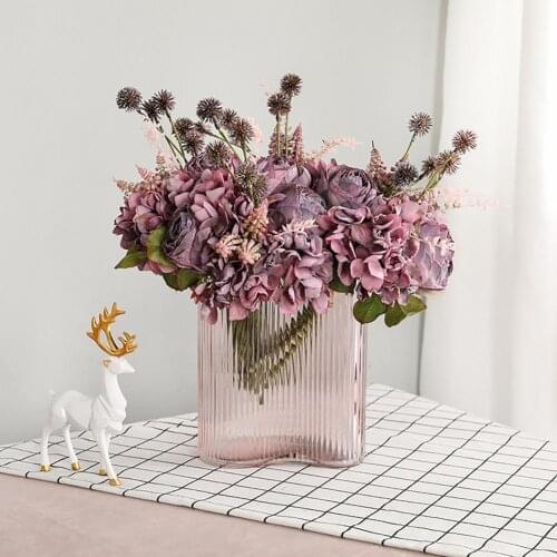 Artificial Dried Flower Simulation Rose Faux Silk Flower Exquisite Bright-colored No Withering for Home
