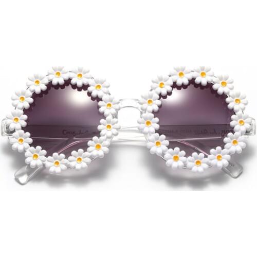 Classic Daisy Round Sunglasses Classy Women/Men Mirror Sun Glasses UV400 High Quality
