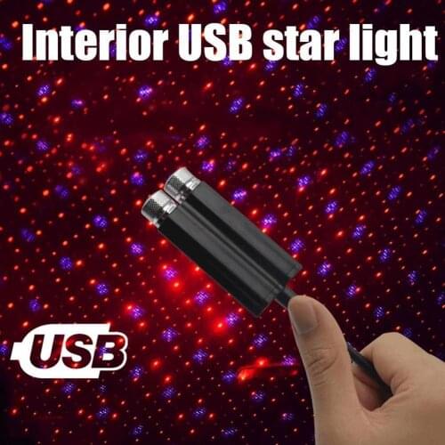 1pcs Mini LED Car Roof Lights Projector Auto Roof Star Night Light 5 V USB Projection Lamp Galaxy Lights For Car Decorative