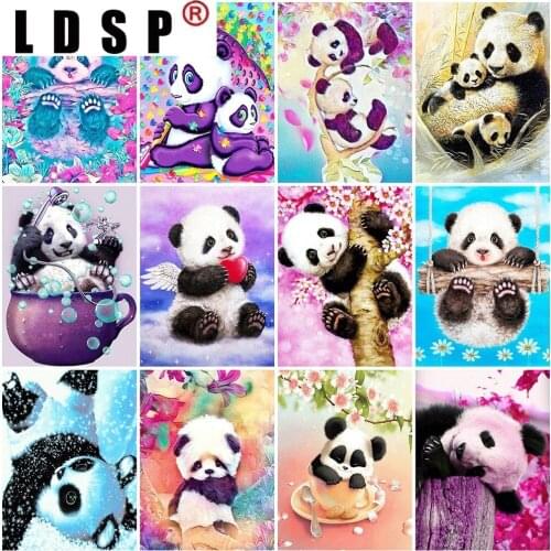 LDSP Home Decoration 5D DIY Diamond Painting Animal Full Square Diamond Embroidery Cross Stitch Panda Mosaic Rhinestones Picture