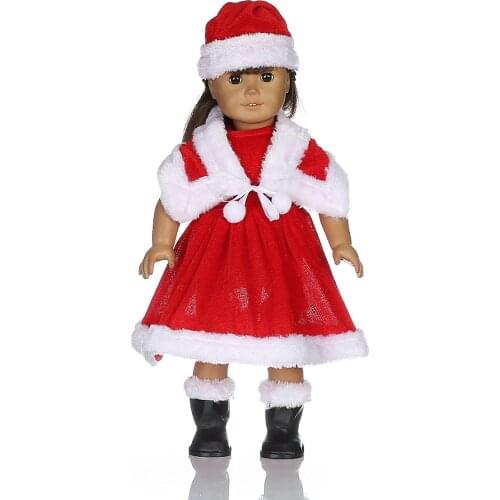 Childrens best birthday gift High quality fashion handmade 18 Inch Doll Christmas clothes (without shoes)