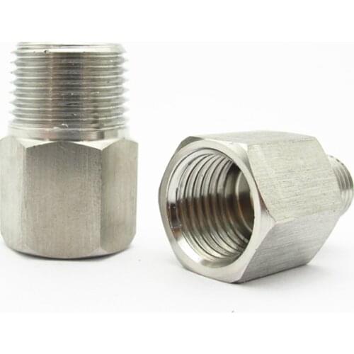 M10 M14 M16 M20 1/8" 1/4" 3/8" 1/2" BSP Male To Female Thread 304 Stainless Steel Socket High Pressure Resistant Pipe Fitting