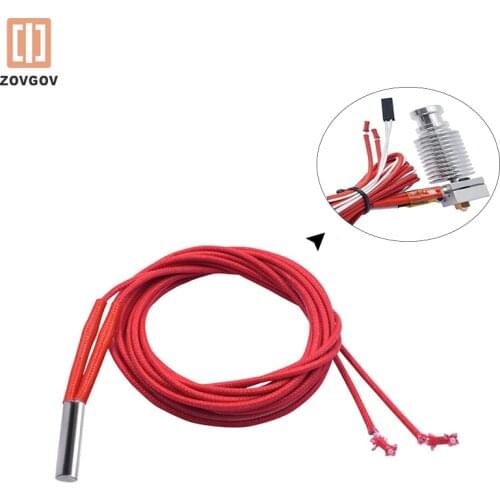 3D Printers Cartridge Heater ZOVGOV 12V/24V 40W 6*20mm 1m For MK8 E3D V6 Mendel Reprap Extruder Parts Heating Pipe Tube
