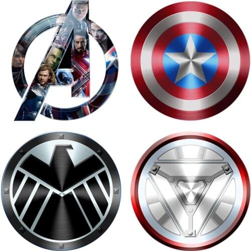 Disney The Avengers LOGO Car Sticker Home Decoration Wall Stick Multifunctional Sticke Cartoon Anime Figure Marvel Auto Stickers