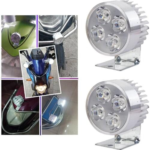 New Universal Motorcycle Motor Double Bright LED Front Headlight Motorbike 2 inch Driving Lamp Lights Headlamp
