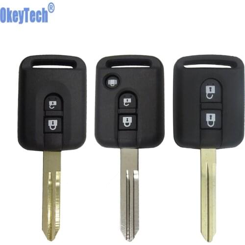OkeyTech 3 Button Remote Car Key Shell For Nissan Micra 350Z Pathfinder Navara Auto Replacement Key Cover Case Fob Uncut Blade