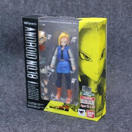 Original Dragon ball Z SHF Android No. 18 BJD Dragonball Action figure Toys 14cm