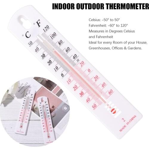 Plastic Durable Office Room Wall Hang Temp Meter Thermometer Indoor Outdoor Temperature Greenhouse