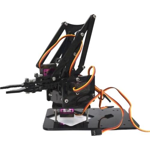 Q9QB Full Acrylic Programmable Arm Mechanical Arms Robot Claw Robot Arm Mechanical Robotic Clamp Creative Kits