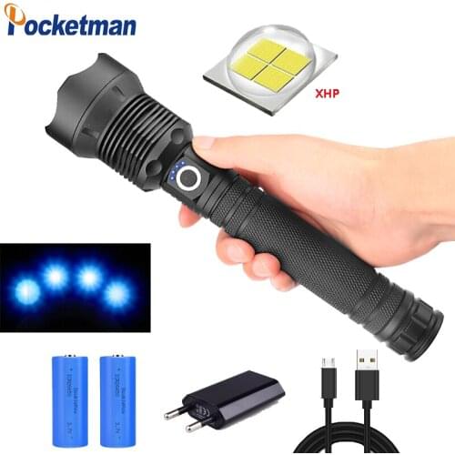 50000 lumens XLamp xhp70.2 most powerful flashlight usb Zoom led torch xhp70 xhp50 18650 26650 battery Best Camping Outdoor 90
