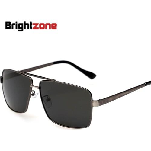 Brightzon Brand Designer Superb Quality Golf Driving Fishing Men Polarised Sunglasses with Box HD Polarized Lenses Metal Glasses