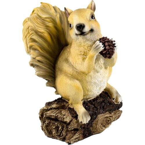 Resin Squirrel Ornament Statue Garden Decor Gift Outdoor Figurine Sculpture