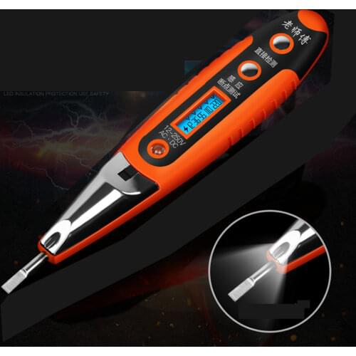 12-250V Socket Wall AC Power Outlet Voltage Detector Sensor Tester Electric Test Pen LED Light Voltage Indicator