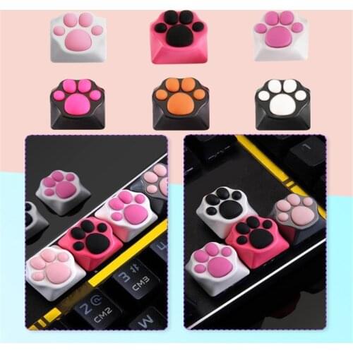 1Pcs Personality Customized ABS Silicone Kitty Paw Artisan Cat- Paws Pad Keyboard keyCaps for Cherry MX Switches