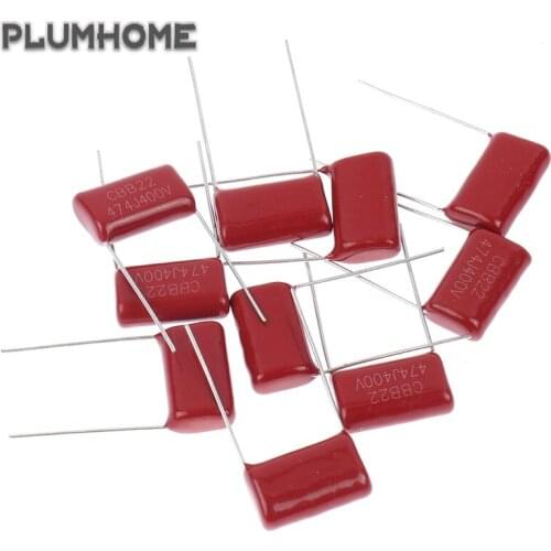 10PCS 400V474J 0.47UF Pitch 15mm 470NF 400V CBB22 Polypropylene Film Capacitor Metallized Polypropylene Film Capacitors