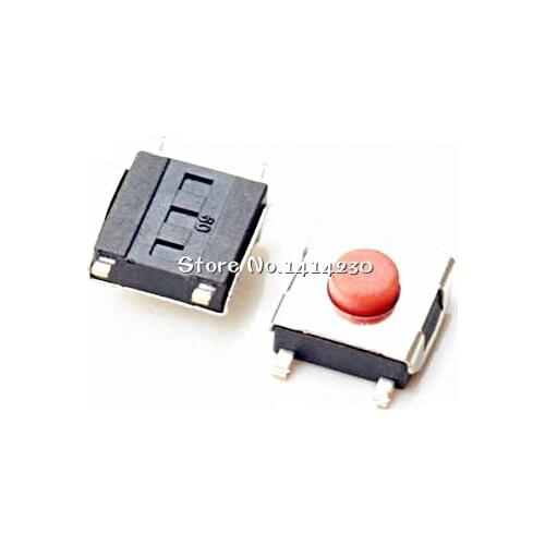 20Pcs 6*6*2.5mm 6*6*2.5H Tact Reset Switch Red Button 4Pins SMD-4
