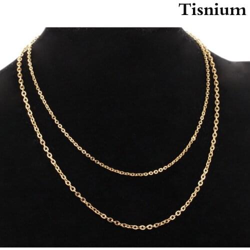 3.5mm Exquisite Gold Necklaces Men Women Fashionable Stainless Steel Excellent Gloss Pendant Chain Fine Jewelry Holiday Gift