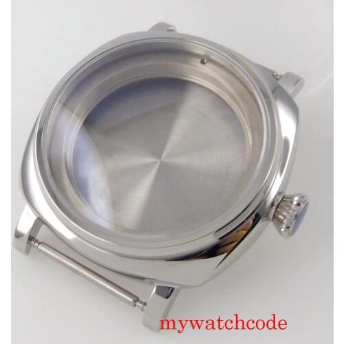 42MM Polished Stainless Steel Watch Case For NH35 NH36 Movement Sapphire Crystal 200M Water Resistance