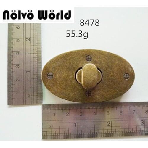 5pcs Bronze vintage craft clasp turn lock bag purse belt twist lock womens handbag bags locks