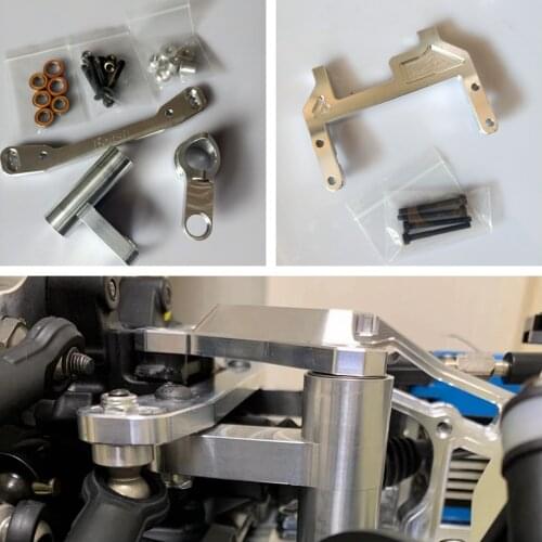 7075 Aluminium Alloy Steering Set / Strenghten Servo Mount for Losi 5ive-t V2.0 V1.0 DTT Rovan LT