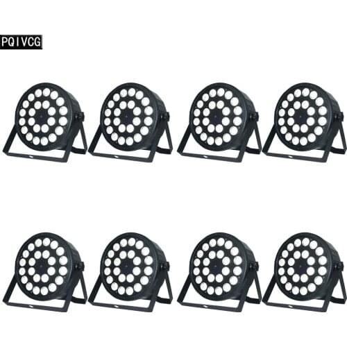 8pcs/lot 24x12w rgbw led par light rgbw 4in1 dmx512 plastic par light professional stage dj light