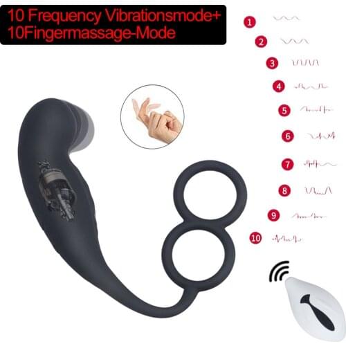 Anal Vibrator for Men Gay Male Prostate Massager Butt Plug Vibrating Prostate Stimulator Buttplug Delay Ejaculation Ring Sex Toy