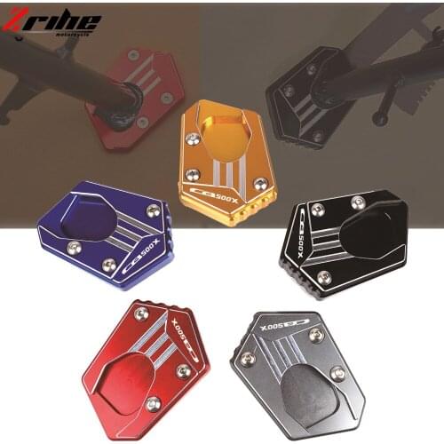 For HONDA CB500X CB 500X CB500 X 2013-2021 2020 Motorcycle CNC Kickstand Foot Side Stand Extension Pad Support Plate Enlarge
