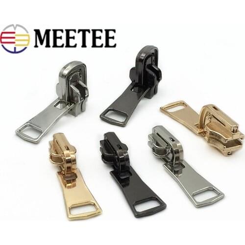 5/10/20pcs Double-sided Zipper Sliders For 5# Metal Zippers Puller Jackets Clothes Head Zip Repair Kit DIY Sewing Accessories